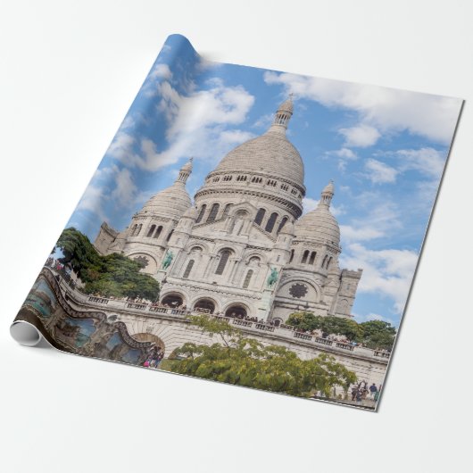 Sacre Coeur on Montmartre hill - Parijs, Frankrijk Cadeaupapier (Uitgerold)
