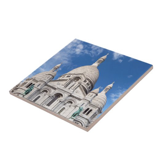 Sacre Coeur on Montmartre hill - Parijs, Frankrijk Tegeltje (Zijkant)