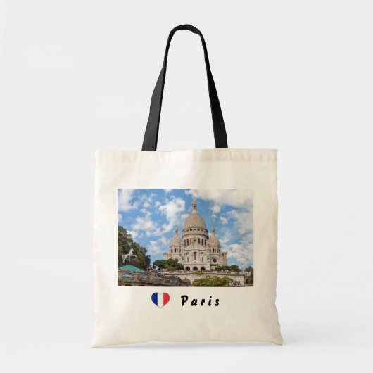Sacre Coeur on Montmartre hill - Parijs, Frankrijk Tote Bag (Voorkant)