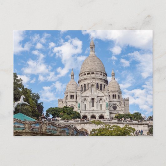 Sacre Coeur op de heuvel Montmartre - Parijs, Fran Briefkaart (Voorkant)