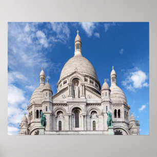 Sacre Coeur op de heuvel Montmartre - Parijs, Fran Poster