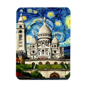 Sacre-Coeur Parijs Frankrijk Sterrennacht Magneet