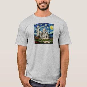 Sacre-Coeur Parijs Frankrijk Sterrennacht T-shirt