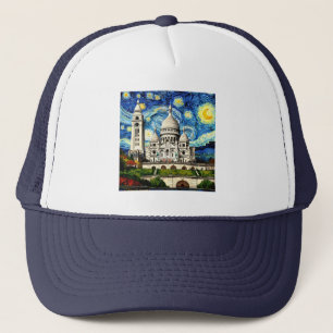 Sacre-Coeur Parijs Frankrijk Sterrennacht Trucker Pet