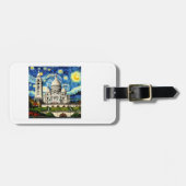 Sacre-Coeur Paris France Starry Night Bagagelabel (Voorkant horizontaal)