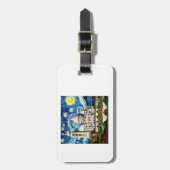 Sacre-Coeur Paris France Starry Night Bagagelabel (Voorkant verticaal)