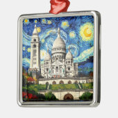 Sacre-Coeur Paris France Starry Night Metalen Ornament (Links)
