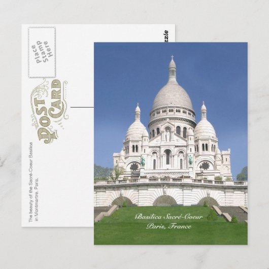 Sacré-Coeur Post Card Briefkaart (Voorkant / Achterkant)