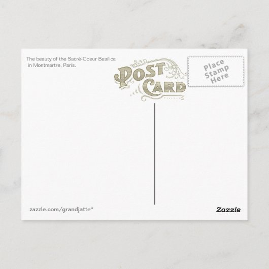 Sacré-Coeur Post Card Briefkaart (Achterkant)