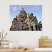 Sacre Coeur Sacred Heart Basilica Paris Frankrijk Poster (Keuken)