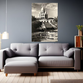 Sacré Coeur  zwart-wit Foto Afdruk