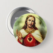 sacre couer badge knop ronde button 7,6 cm (Voorkant /achterkant)