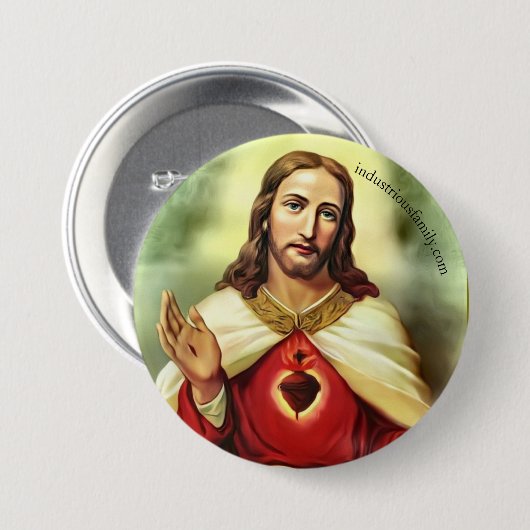 sacre couer badge knop   ronde button 7,6 cm (Voorkant /achterkant)