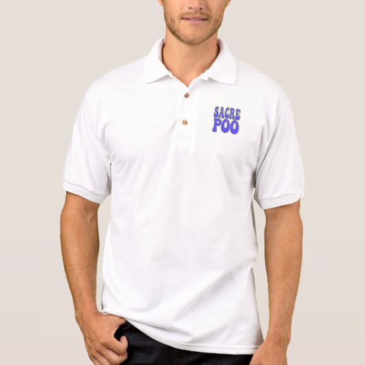 sacre poo violett dark polo (Voorkant)