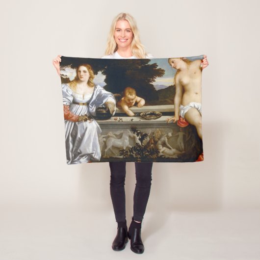 Sacred and Profane Love, Tiziano Vecelli, 1515 Fleece Deken (In situ)