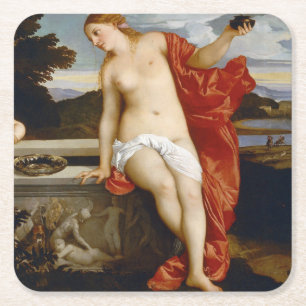 Sacred and Profane Love, Tiziano Vecelli, 1515 Kartonnen Onderzetters