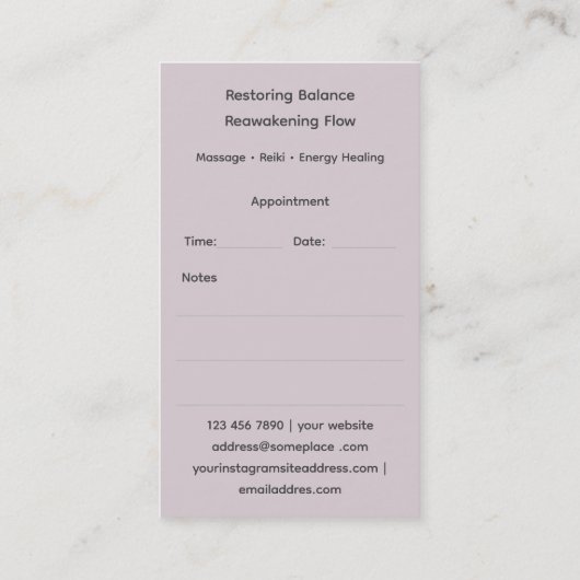 Sacred Axis | Third Eye Design Visitekaartje (Achterkant)