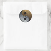 Sacred Balance | Yin Yang-symbool Ronde Sticker (Tas)
