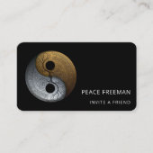 Sacred Balance | Yin Yang-symbool Visitekaartje (Voorkant)