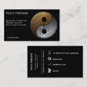Sacred Balance | Yin Yang-symbool Visitekaartje (Voorkant / Achterkant)