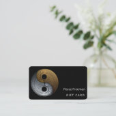 Sacred Balance | Yin Yang-symbool Visitekaartje (Staand voorkant)
