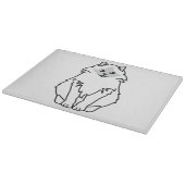 Sacred Birman Cat Cartoon Snijplank (Hoek)