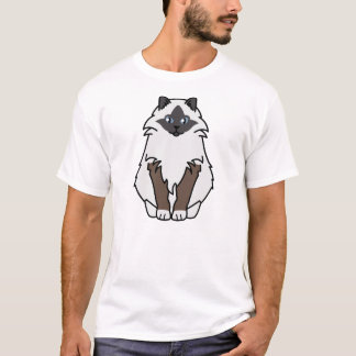 Sacred Birman Cat Cartoon T-shirt