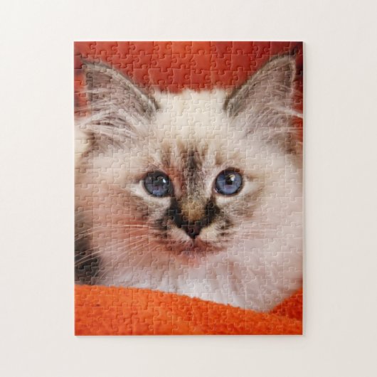 Sacred Birman Kitten Legpuzzel (Verticaal)