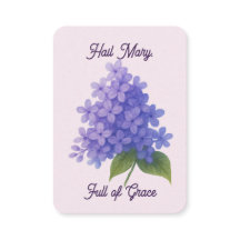Sacred Blooms Lilac - Hail Mary Holy Card