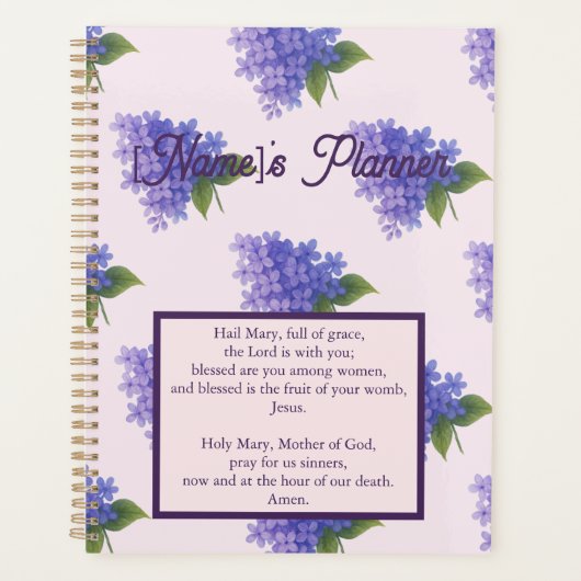 Sacred Blooms Lilac - Hail Mary Planner (Voorkant)