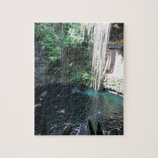 Sacred Blue Cenote, ik Kil, Mexico#2 Jigzaag Puzzl Legpuzzel (Verticaal)