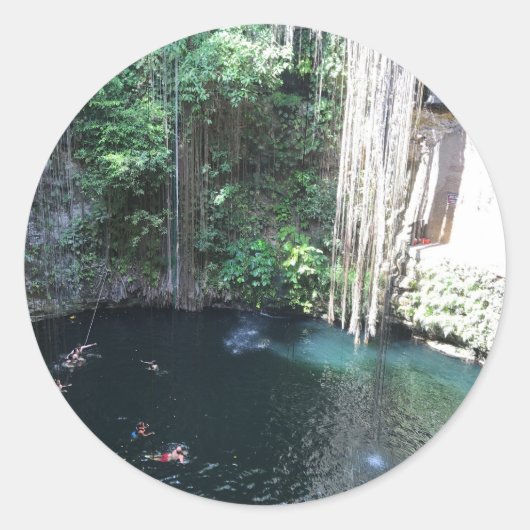 Sacred Blue Cenote, ik Kil, Mexico #2 Sticker (Voorkant)