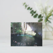 Sacred Blue Cenote, ik Kil, Mexico #4 Briefkaart (Staand voorkant)