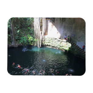 Sacred Blue Cenote, ik Kil, Mexico #4 Foto Magnet Magneet