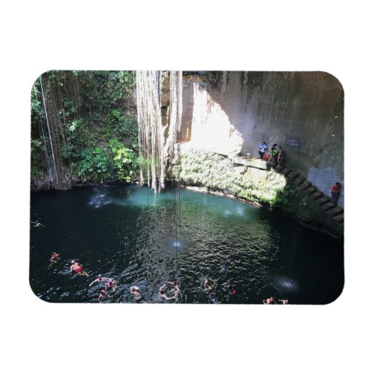 Sacred Blue Cenote, ik Kil, Mexico #4 Foto Magnet Magneet (Horizontaal)