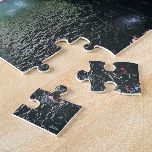 Sacred Blue Cenote, ik Kil, Mexico#4 Jigzaag Puzzl Legpuzzel (Zijkant)