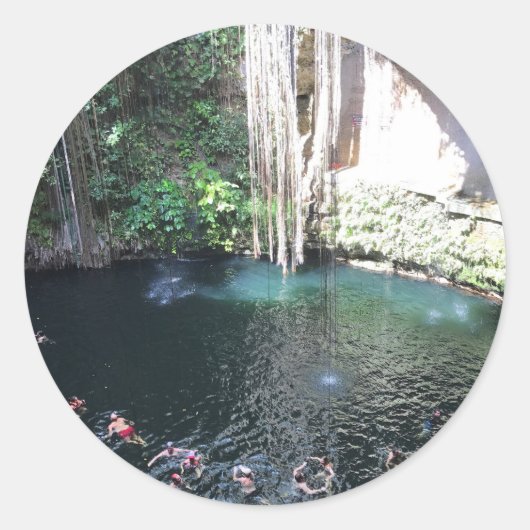 Sacred Blue Cenote, ik Kil, Mexico #4 Sticker (Voorkant)