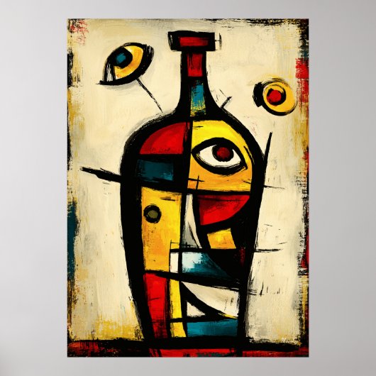 Sacred Bottle Contemporary Abstract Expressionism Poster (Voorkant)