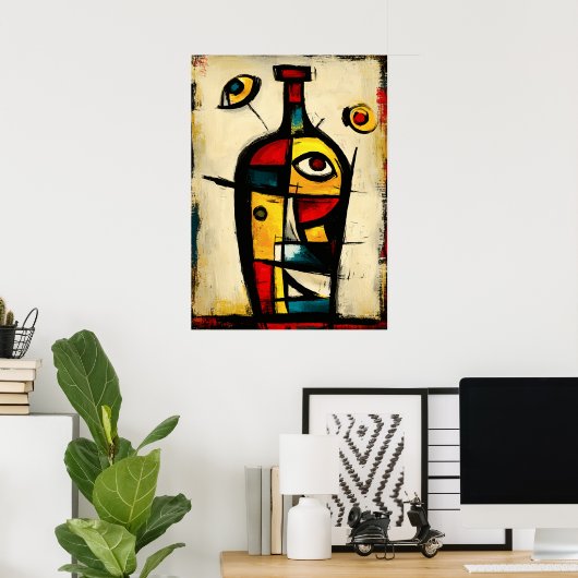 Sacred Bottle Contemporary Abstract Expressionism Poster (Thuiskantoor)