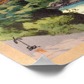 Sacred Bridge in Nikko Hiroshi Yoshida hanga art Poster (Hoek)