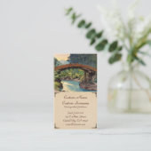 Sacred Bridge in Nikko Hiroshi Yoshida hanga art Visitekaartje (Staand voorkant)