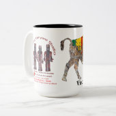 Sacred Buffalo Vietnam Veteraan Two-Tone Coffee Mo Tweekleurige Koffiemok (Voorkant links)