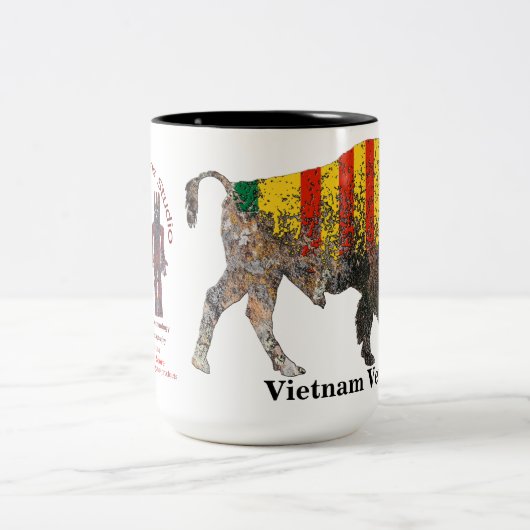 Sacred Buffalo Vietnam Veteraan Two-Tone Coffee Mo Tweekleurige Koffiemok (Center)