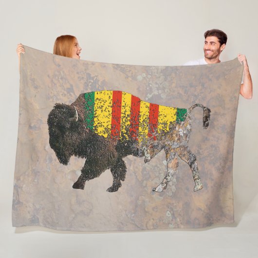 Sacred Buffalo Vietnam Veteran BLANKET Fleece Deken (In situ)