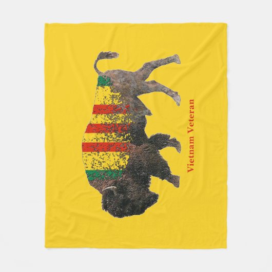 Sacred Buffalo Vietnam Veteran BLANKET Fleece Deken (Voorkant)
