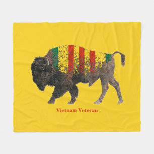 Sacred Buffalo Vietnam Veteran BLANKET Fleece Deken