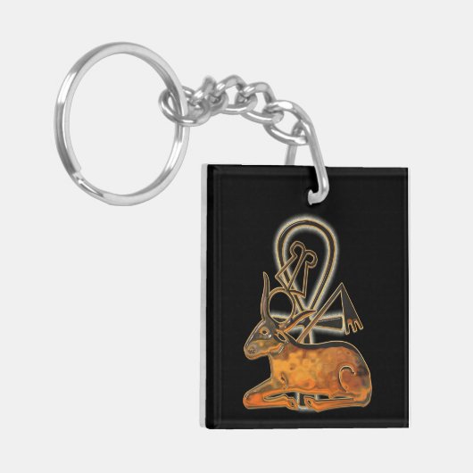 Sacred Bull Egyptian 3D Sleutelhanger (Voorkant Links)