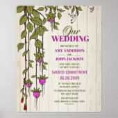 "Sacred Commitment" Boho Vine Wedding Certificate Poster (Voorkant)