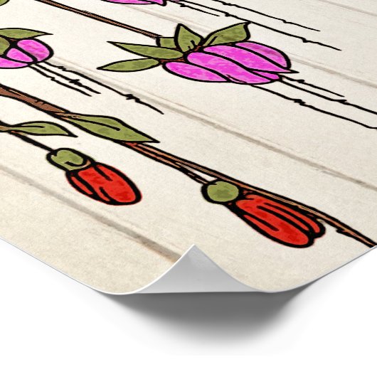 "Sacred Commitment" Boho Vine Wedding Certificate Poster (Hoek)