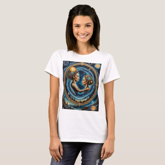 Sacred Cosmic Mirror Goddess Shirt (Voorkant volledig)